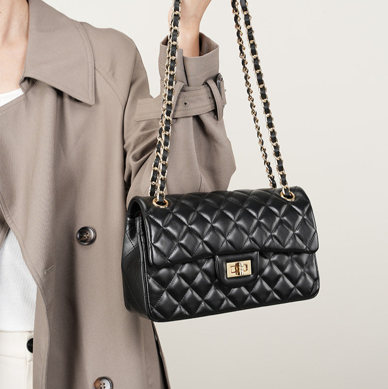 Sac à main matelassé Zéphyr en cuir véritable