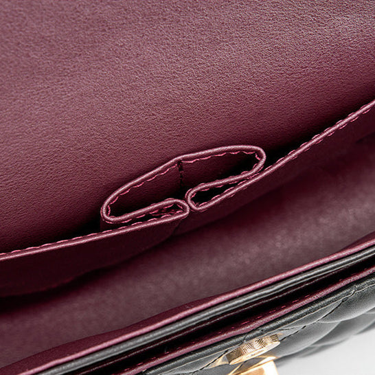Sac à main matelassé Zéphyr en cuir véritable