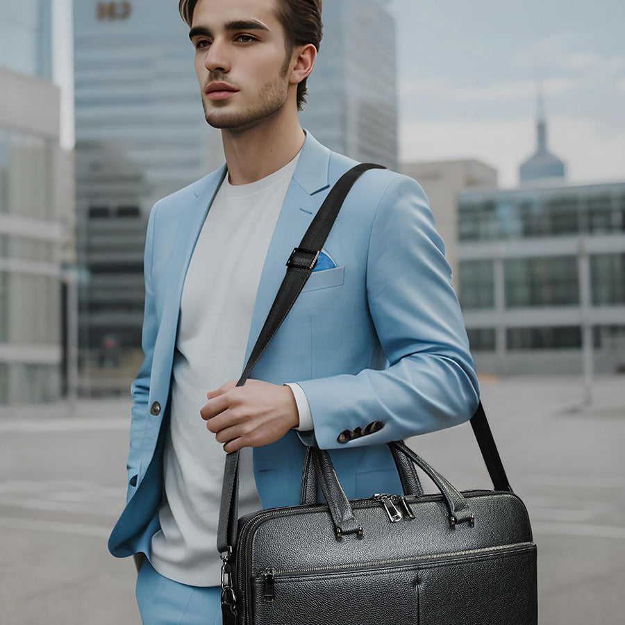 Porte-documents business en cuir pleine fleur – Ordinateur 16 & 17 pouces