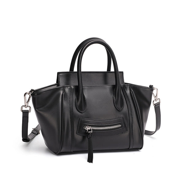 Sac trapèze Irina en cuir de vachette