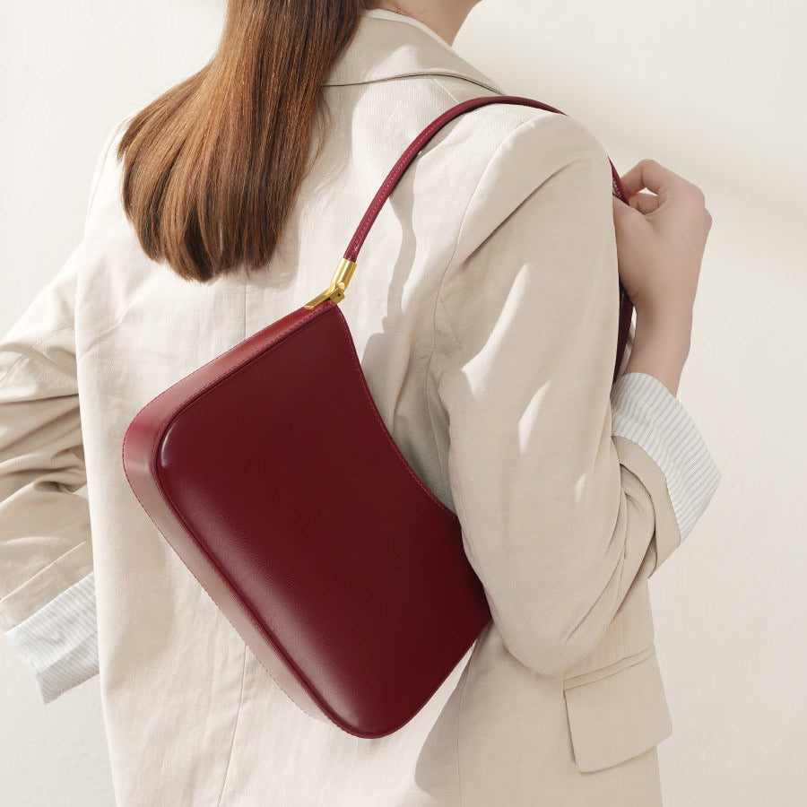 Sac porté épaule Jade en cuir première couche