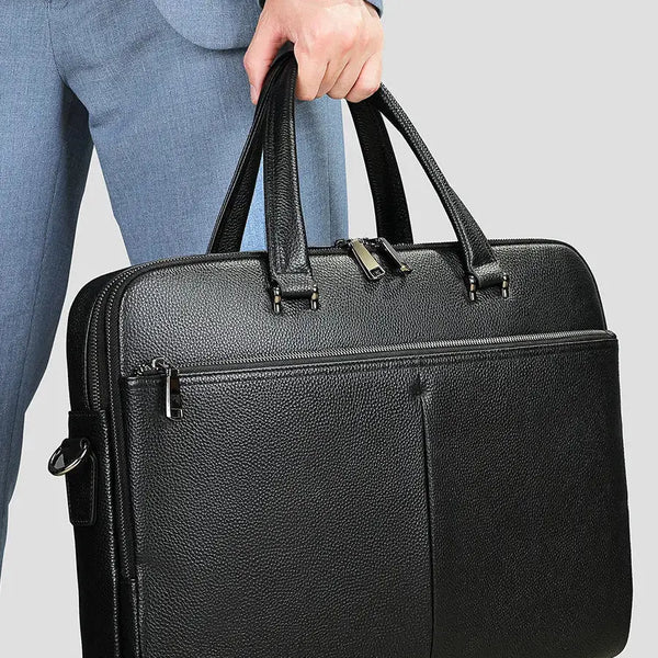 Porte-documents business en cuir pleine fleur – Ordinateur 16 & 17 pouces