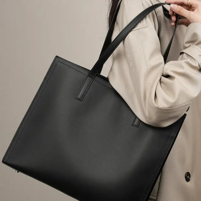 Image supplémentaire de Sac fourre-tout Lucie en cuir véritable pour ordinateur
