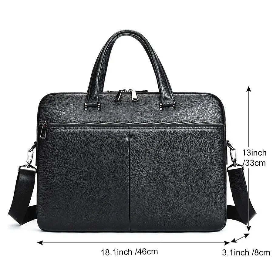 Image supplémentaire de Porte-documents business en cuir pleine fleur – Ordinateur 16 & 17 pouces