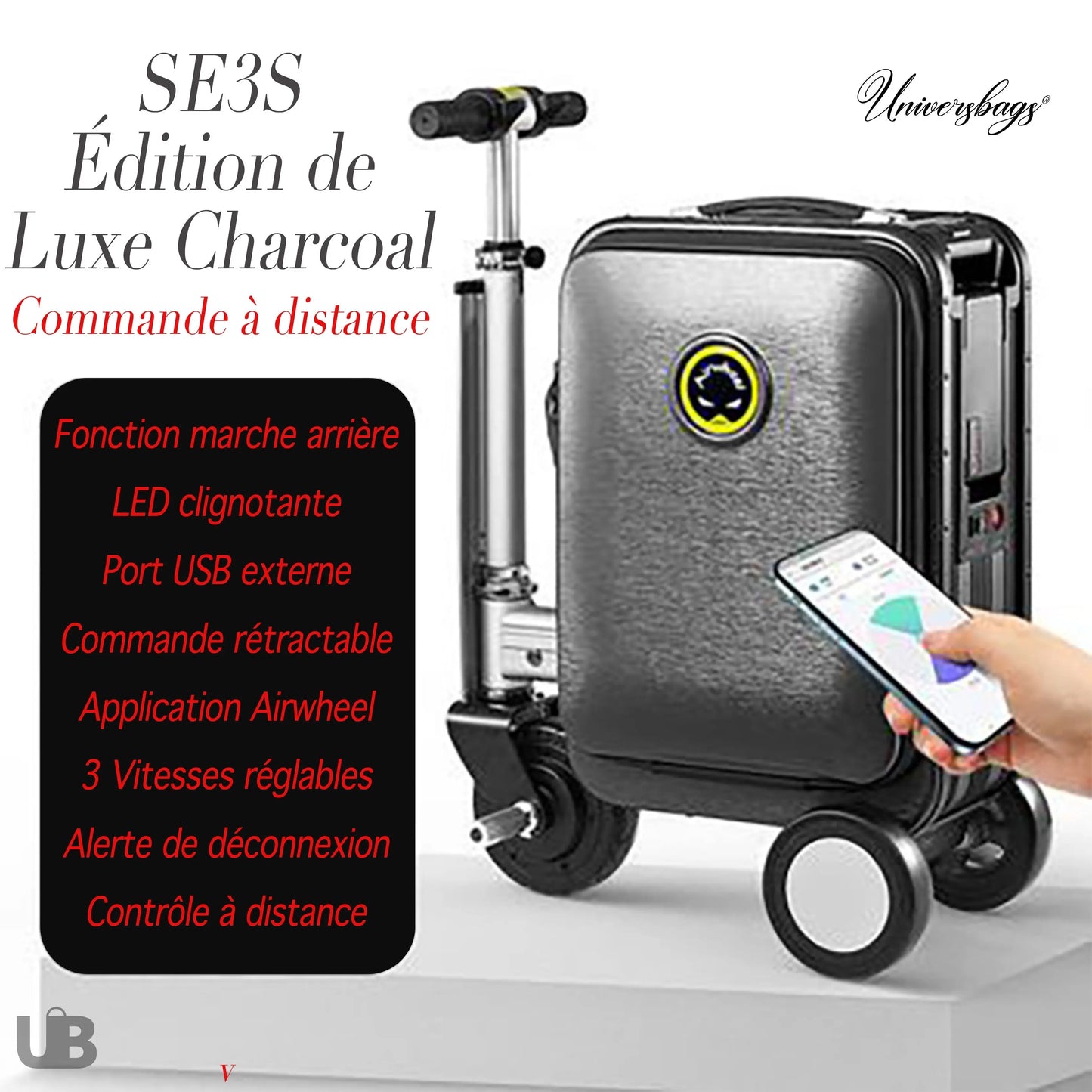 Valise intelligente Rétractable SE3S - UniversBags