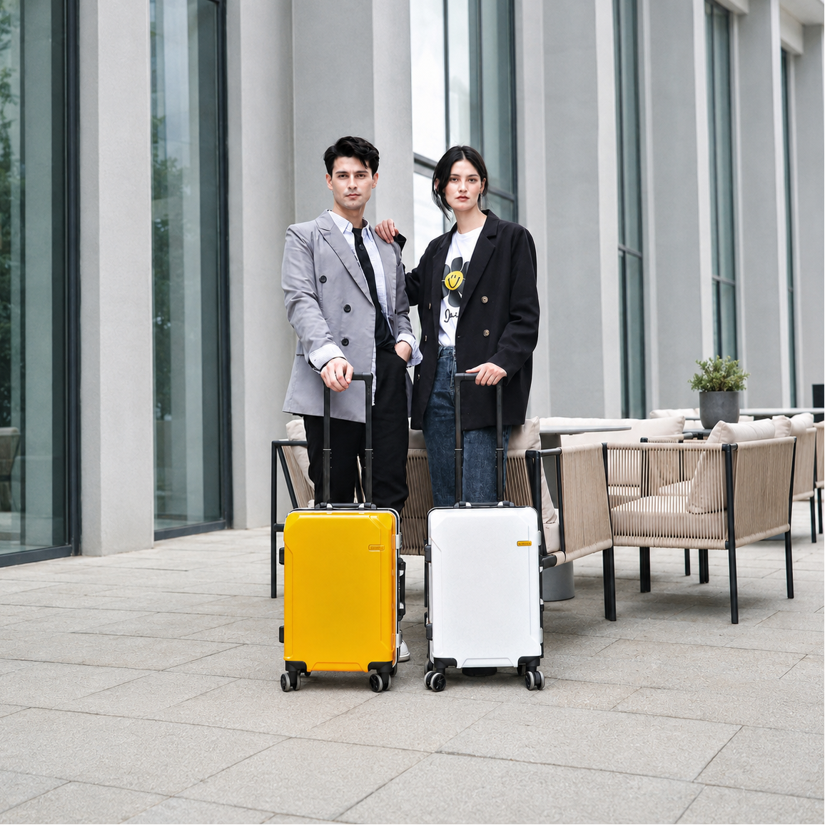 Image supplémentaire de Valise Rigide Premium Monaco avec Cadre en Aluminium et Port USB Intégré