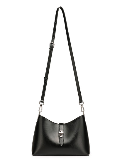 Sac Fanny noir avec sa bandoulière longue réglable
