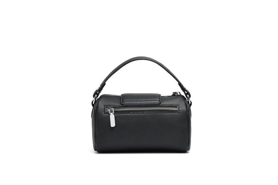 Dos du sac Lana noir avec poche extérieure zippée