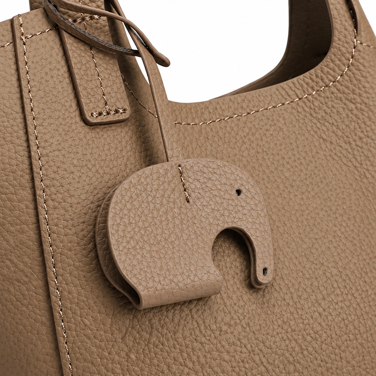 Éléphant assorti et coutures de la poignée du sac Louise