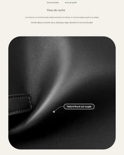 sac fourre-tout Lucie cuir souple ggros plan sur la texture du cuir UniversBags