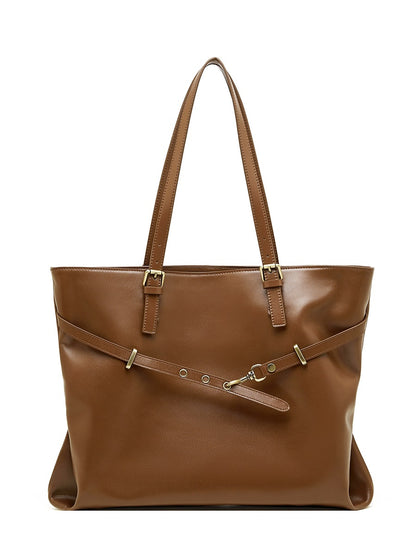 Sac cabas Suthida camel de face sur fond blanc