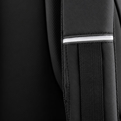 Détail de la bande réfléchissante sur une bretelle du sac Abers amélioré