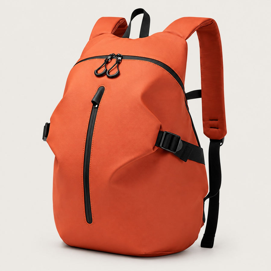 Sac à dos Abers XL amélioré orange avec poche frontale zippée