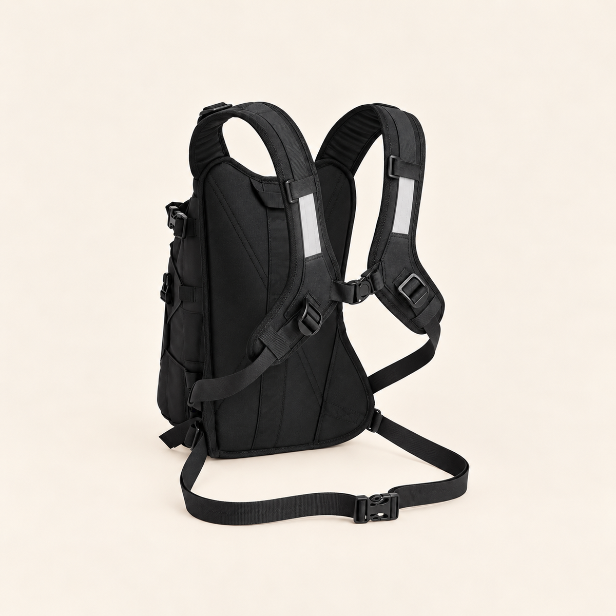 Dos du sac Compact, bretelles et ceinture amovible entièrement visibles