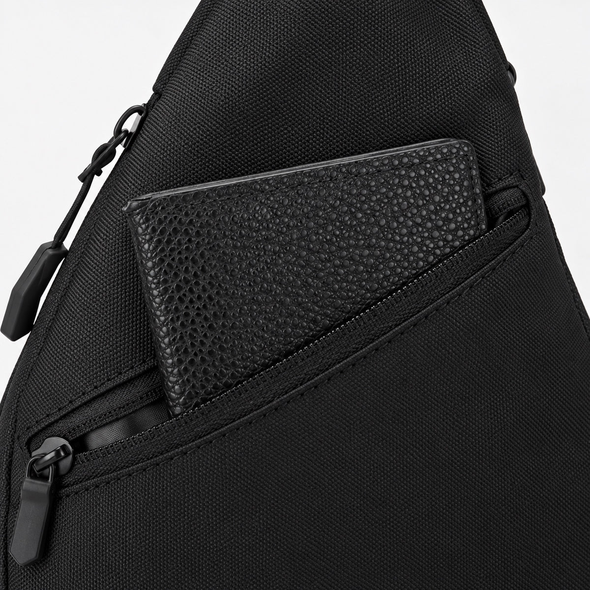 Poche arrière zippée Hexagon avec portefeuille de présentation