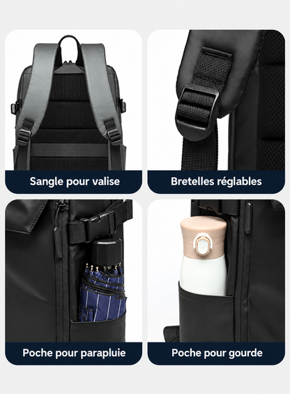 Sangle pour valise, bretelles réglables et poches latérales du sac Jordan