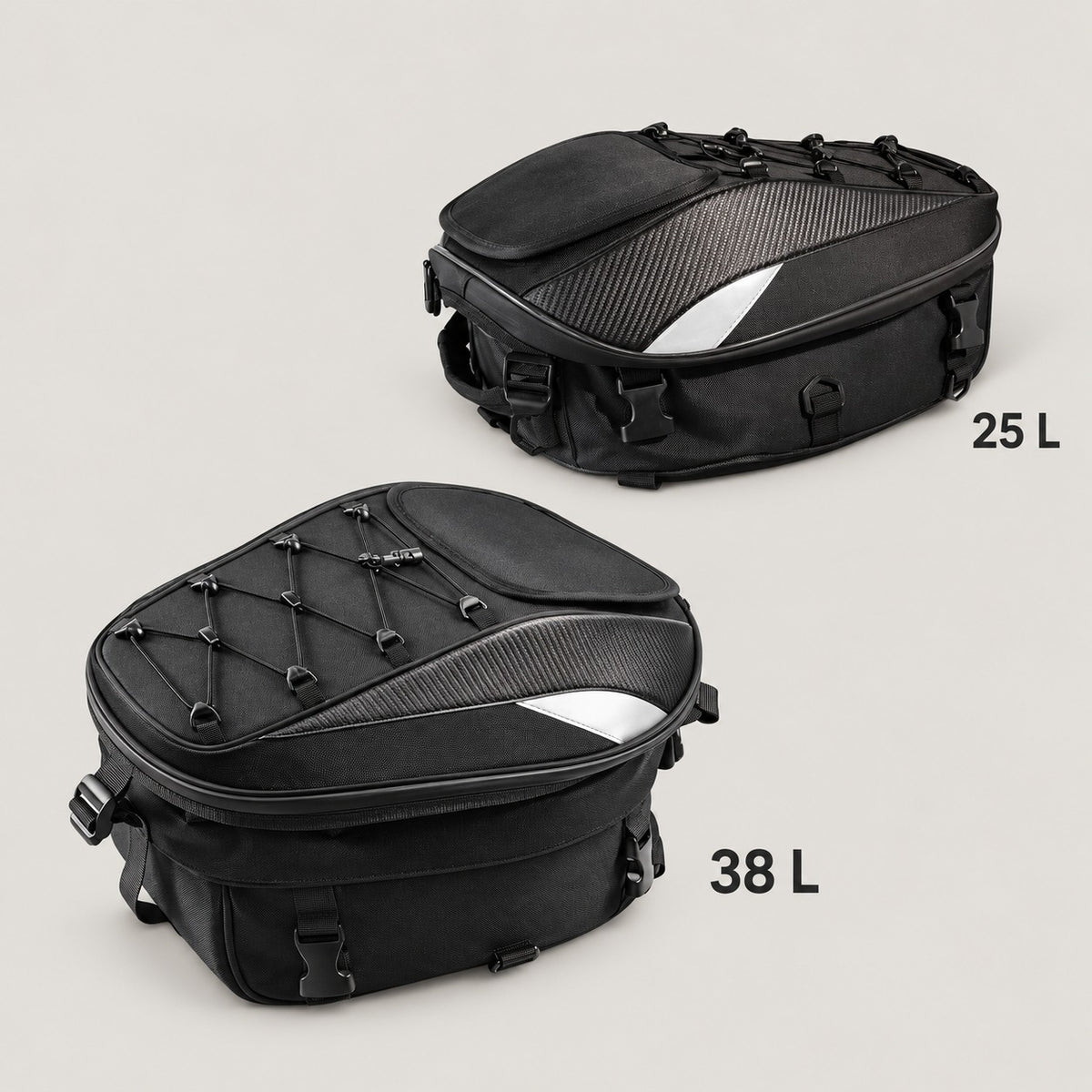 Comparaison du WT2014 en format compact 25 L et déployé 38 L