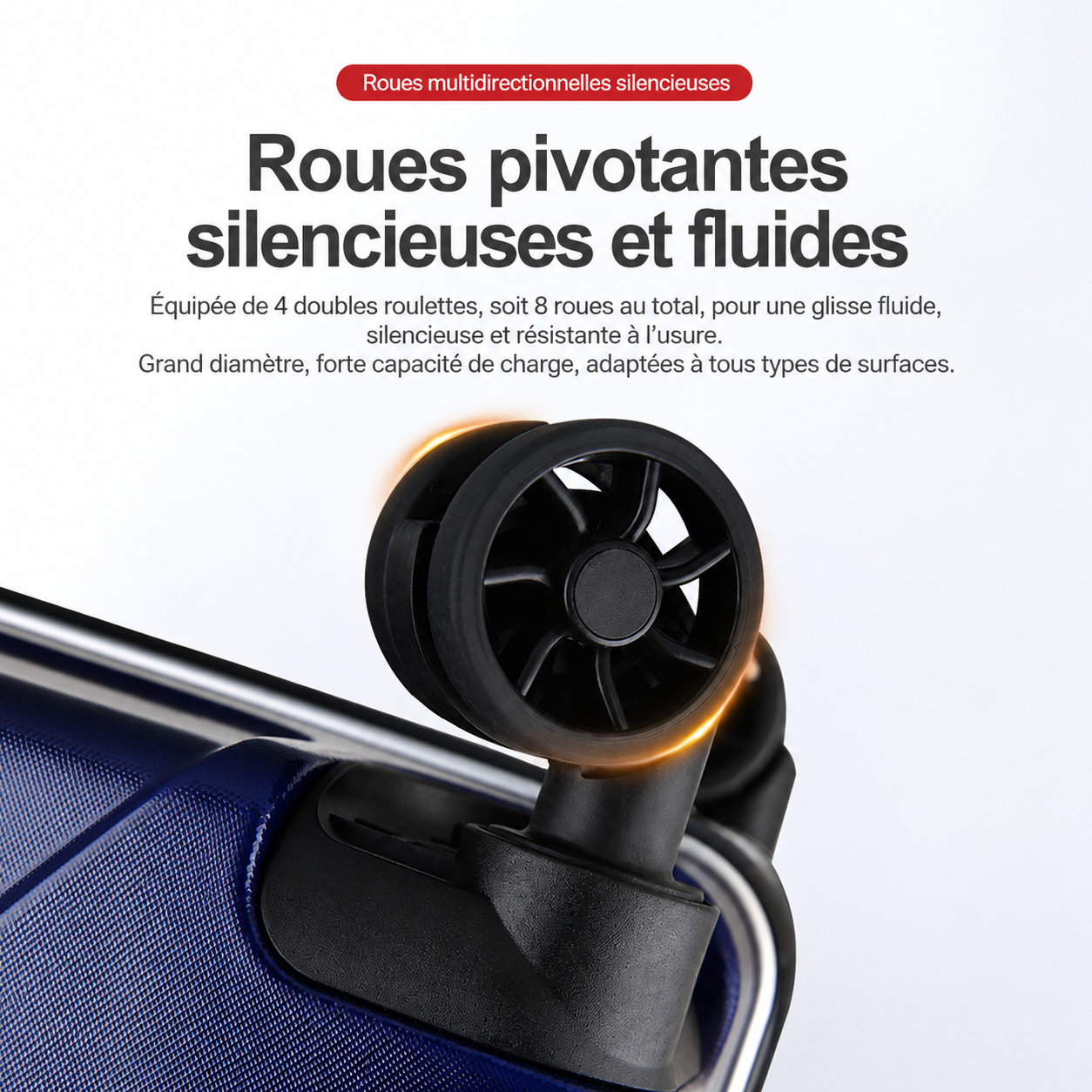 Détails de Valise Rigide Premium Monaco avec Cadre en Aluminium et Port USB Intégré