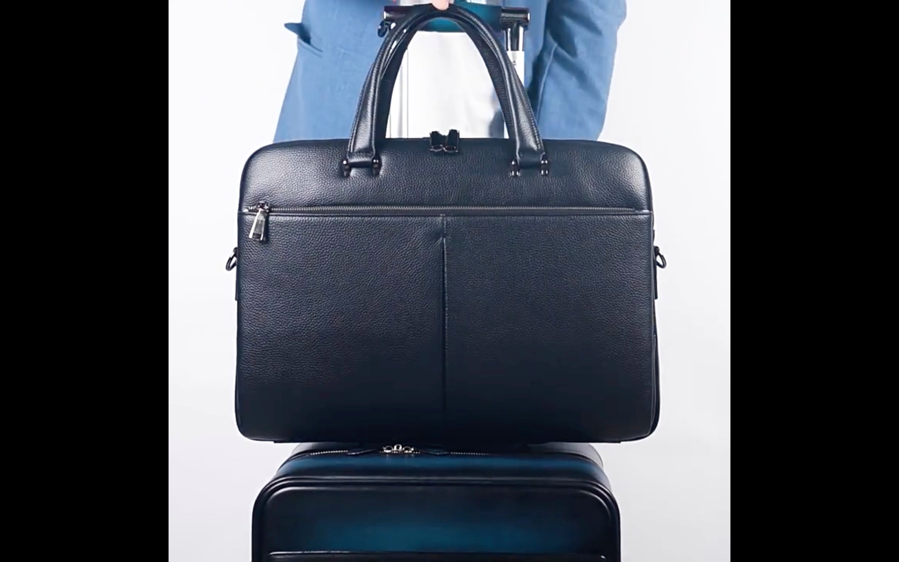 Image supplémentaire de Porte-documents business en cuir pleine fleur – Ordinateur 16 & 17 pouces